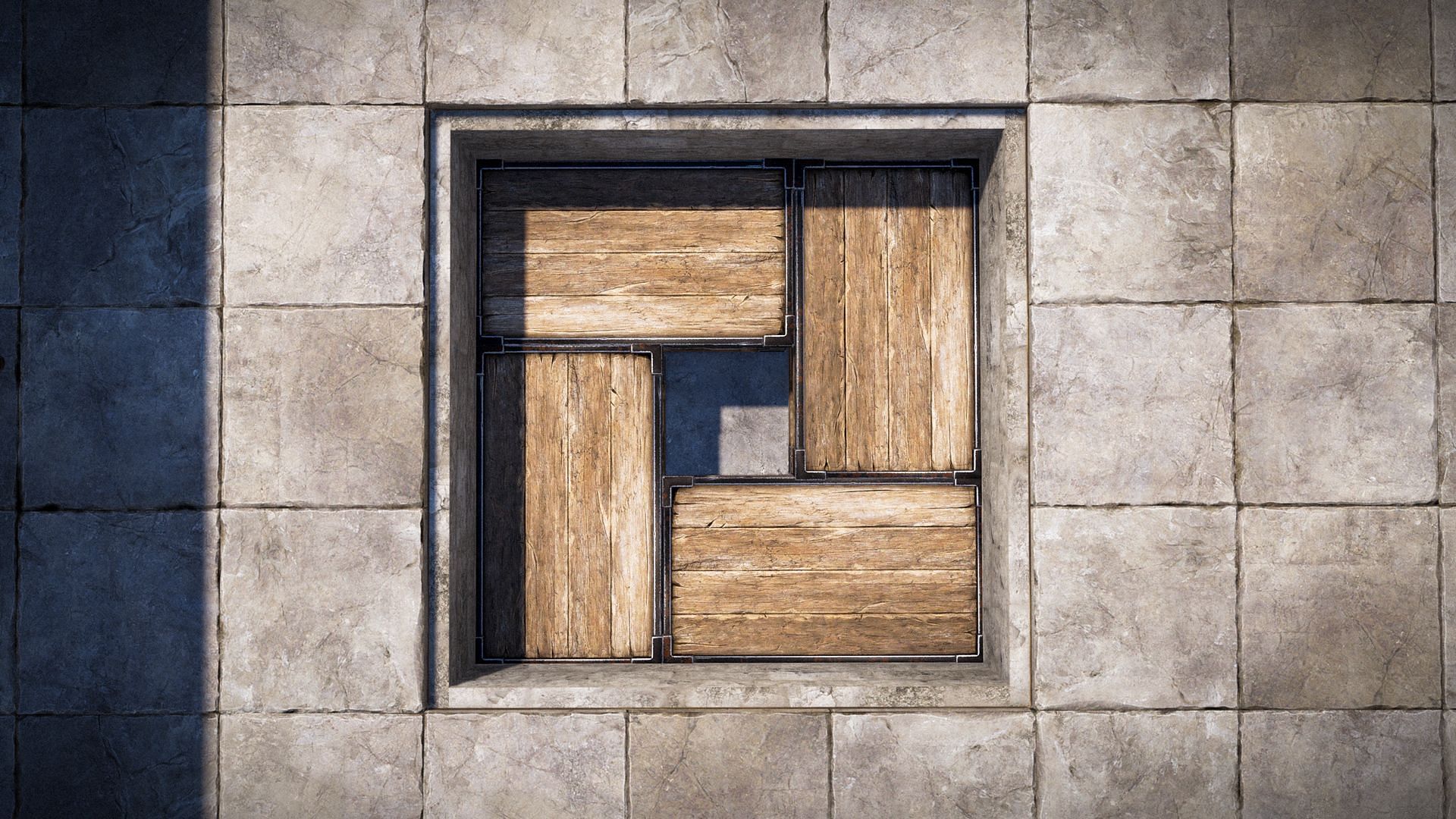 Deployable snapping in Rust (Image via Facepunch Studios)